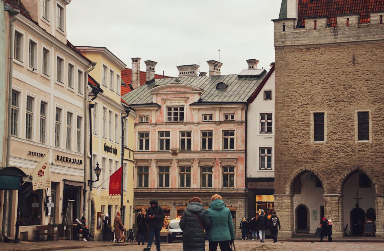 Historische Architectuur In De Oude Binnenstad Van Tallinn