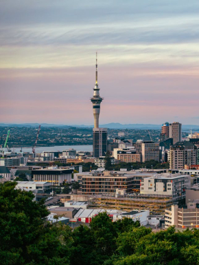 De Stad Van Auckland Bij Dageraad, Auckland
